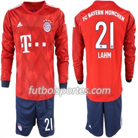 Camisetas Bayern de Múnich Lahm 21 Niño Primera Equipacion 2018/2019 Manga Larga